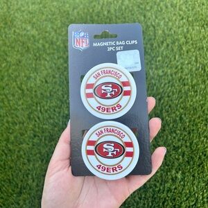 NFL San Francisco 49ers Magnetic Bag Clips – 2pc Set - NEW